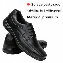 Men's Leather Dress Shoes - 黑色 - 查看 1