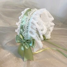 1pc Handmade Sweet Bow Decor Maid Headband, Suitable For Role-Play As Maid Or , Red Halloween Valentine's Day - Multicolor - View 8