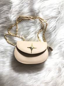 Round Minibag Star Plate With Strap And Zipper (Fits Cell Phone)