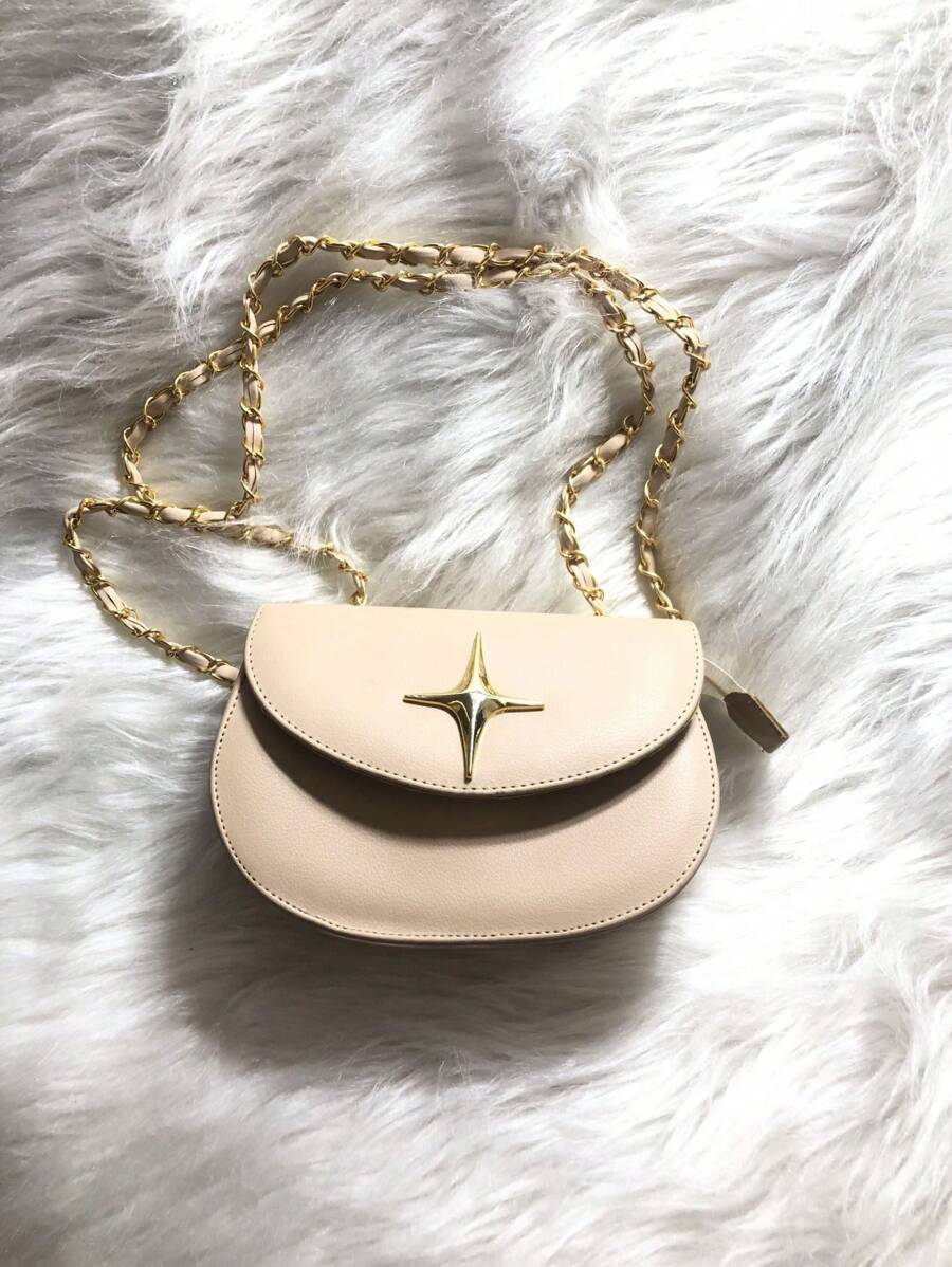 Round Minibag Star Plate With Strap And Zipper (Fits Cell Phone)