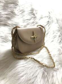 Round Minibag Star Plate With Strap And Zipper (Fits Cell Phone)