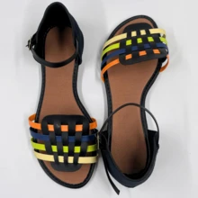 Women Flat Sandals - màu đen - Xem 2