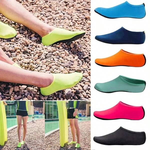 Non-Slip Unisex Water Shoes Swimming Diving Socks Summer Aqua Beach Sandal Flat Shoe Seaside Sneaker Socks Slipper For Men Women Very Breathable And Lightweight, Suitable For Summer Wear, Reduces Foot Burden, And Is Easy To Carry On The Beach (Note That The Sole Of This Product Is Thin, Please Purchase With Caution )