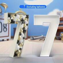 1 件 3D 数字 KT 板生日派对气球框架、生日周年装饰、求婚装饰、婚礼庆祝氛围装饰 - 彩色 - 查看 15