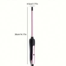 1pc 3/8" Mini Ceramic Curling Iron, Suitable For Short & Long Hair, Adjustable Temperature, Auto Shut Off, 9mm, Rose Gold, Holiday Gift