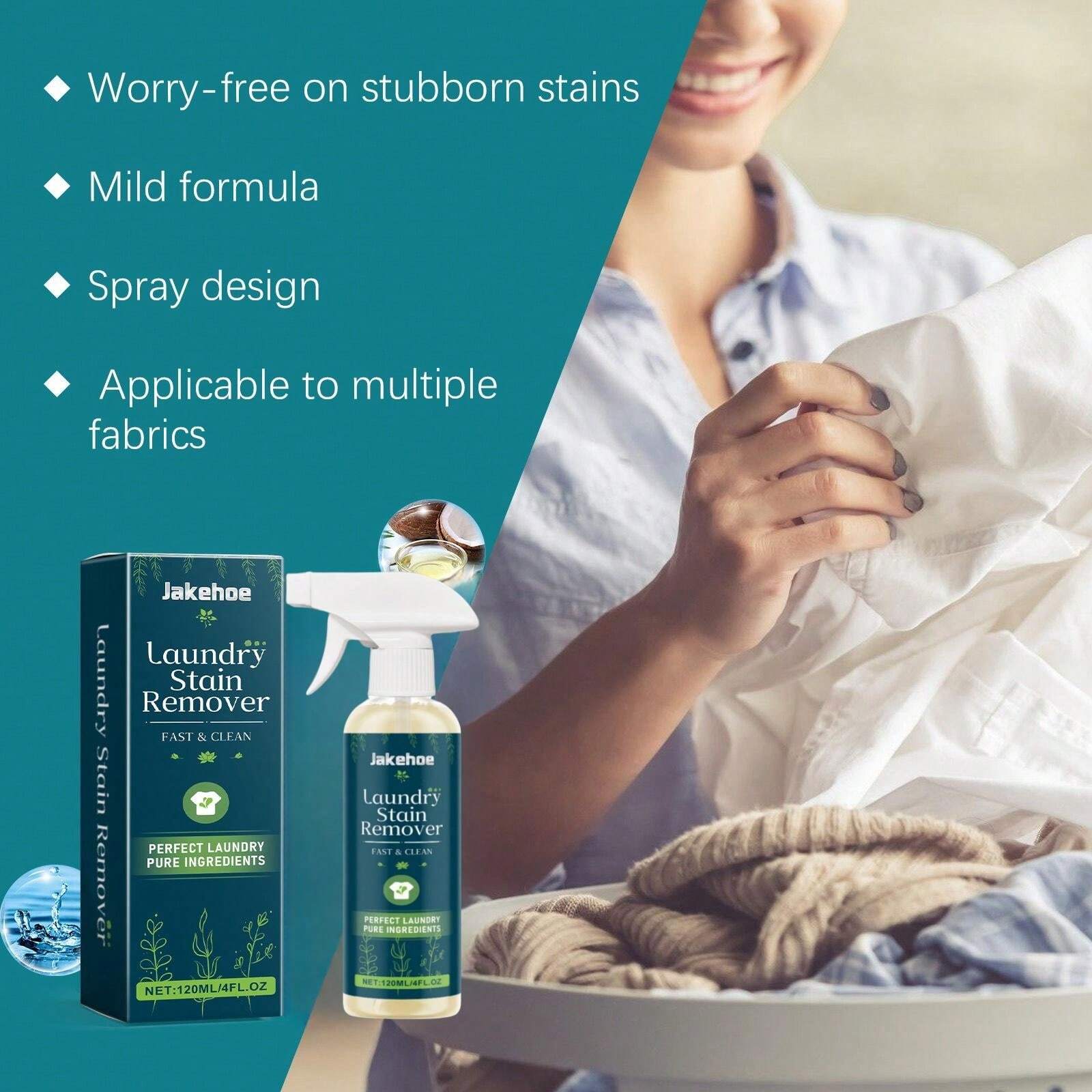 120ml Fabric Stain Remover Laundry Detergent Spray, For Clothes