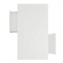 Flieks Led Coffee Table With 2 Drawer Storage, High Gloss Coffee Table For Living Room Open Storage Space Centre Table With 16-Color Led Lights,End Table For Home Office Furniture, White - White - View 10