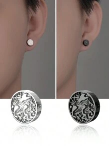 一对亚克力耳环男女同款镂空大五角星嘻哈耳环潮人饰品新款秋冬适合日常佩戴 - 星星 - 查看 2