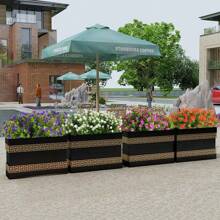 1 束人造花，假户外抗紫外线植物人造莲花桉树绿植灌木新娘婚礼花束适用于家庭花园派对婚礼装饰 - 彩色 - 查看 6