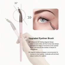 Set de brochas de maquillaje profesional MAANGE, kit de 35 piezas con 30 brochas - Rosa - Ver 6