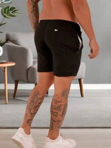 KIT 3 Men's Linen Bermuda Shorts Casual Beach Day-To-Day Summer - 彩色 - 查看 4