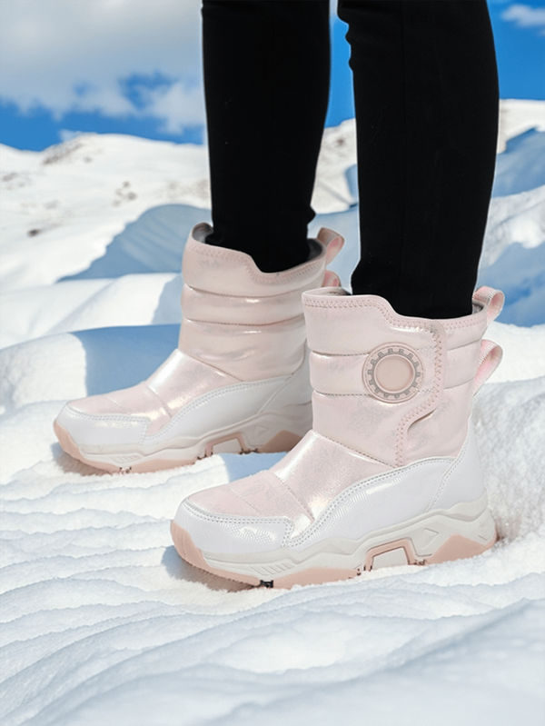 Mädchen bequeme Schneestiefel, rutschfest & wasserdicht, geeignet für Schnee & Winter