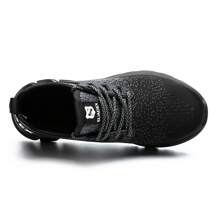 Mens Shoes Trainers Lightweight Sports Steel Toe Cap Work Boots Hiking UK - Black - View 3