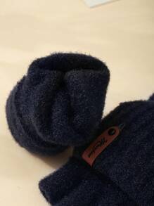 1 chiếc Găng tay nửa ngón đan ấm áp mùa đông lật lên, Găng tay cảm ứng cho bé trai và bé gái, Cưỡi ngựa, Học sinh, Viết - găng tay lật - Xem 11