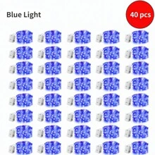 40 件/20 件微型仙女灯，6.56 英尺 20 LED 电池供电银线星光灯串，适用于 DIY 卧室装饰、婚礼、派对、节日、圣诞节 - 带闪烁开关控制 - 彩色 - 查看 15