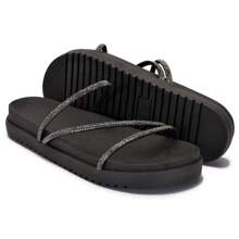 Sandal 3 Straps Shiny Rhinestone Women's Flip Flops Fashion Bloggers. - 黑色 - 查看 2