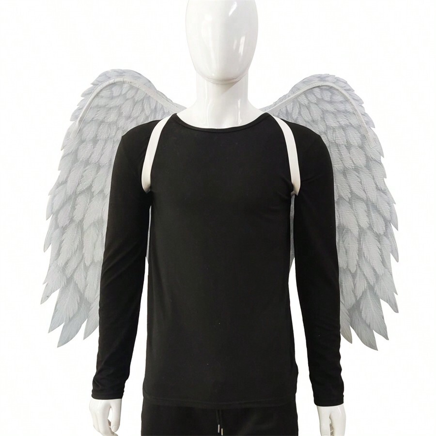 1pc Black & White Angel Wings, Holiday Party Photo Prop, Performance