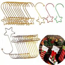60 件/20 件圣诞花环装饰挂钩，全新金属星形挂钩带珠子，适用于节日装饰、万圣节、万圣节装饰 - 彩色 - 查看 3
