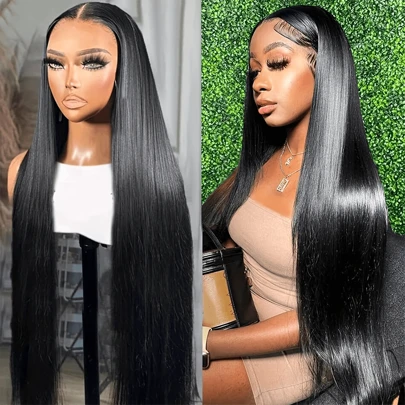 Straight Lace Front Wigs Human Hair 13x4 13x6 Transparent HD Lace Front Wigs Human Hair Pre Plucked 180% Density Straight Lace Frontal Wigs Human Hair With Baby Hair For Women
