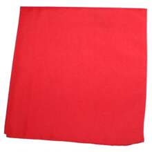 Mechaly Polyester Bandana - Paisley And Solid Colors - Pack Of 4 - Plain Red - View 2
