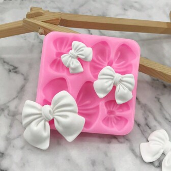 Various Sizes Bowknot Shaped DIY Silicone Molds For Cake, Chocolate, Mousse, Fondant, And Baking Decorations