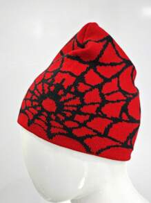 1 件女士风格透气针织角色扮演帽，适合派对游戏万圣节 - 紅帽黑網 - 查看 1