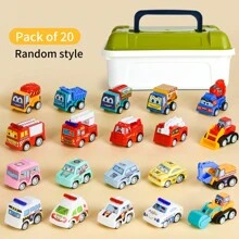 1 Set Of Multiple Sizes (5pcs/6pcs/10pcs/20pcs) Tote Bags/Storage Containers, Containing Miniature City Engineering Vehicles Model Toys, Random Patterns, Colors And Sizes, Suitable As Children's Birthday/Christmas/New Year Party Gifts,A Truck,Miniature Cars,Set Cars Children,Cars,Construction,Construction Toys,Back To School