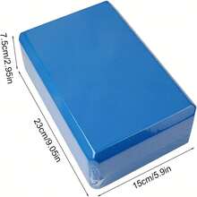 1pc High-Density EVA Foam Yoga Block, Lightweight Yoga Accessory For Meditation And Pilates Support - Blue - View 2