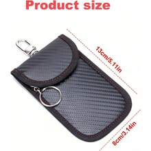 Pouch For Car Keys Signal Blocker Pouch & Faraday Bags For Key Fob, RFID Blocker Bag For Car Security, Car Accessories, Anti-Theft Remote Entry Keyless Fobs Protection Rear View Mirror Sticker, - 1 - 查看 5