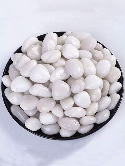 River Rocks Decorative Ornamental White Pebbles Stones Large Natural Decorative Polished River Rocks Aquarium Gravel Premium Ornamental Pebbles Glossy Vase Fillers For Terrariums, Fish Tank, Plants And GardensPebbles Garden Landscaping Stones Gravel Filler For Home Decoration Flower Bed ,Fence Decorations,Outdoor ,Landscaping,Christmas Decorations
