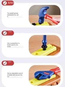 Children's Toolbox Toy Set, Boys' Simulation Repair Exercise, Exercise Children's Hands-On Ability Multiple Engineering Toy Assemblies Suitable For Bedrooms, Living Rooms, And Parent-Child Interactions