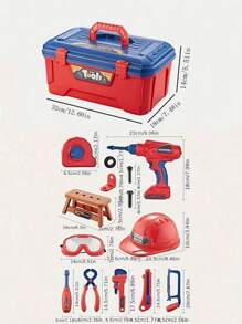 Children's Toolbox Toy Set, Boys' Simulation Repair Exercise, Exercise Children's Hands-On Ability Multiple Engineering Toy Assemblies Suitable For Bedrooms, Living Rooms, And Parent-Child Interactions