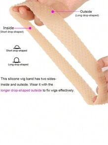 1 Stück Hautfarbenes tragbares rutschfestes Silikon Haarband Perückenkappe, Rückkehr zur Schule, Reise-Urlaubsartikel, Haarzubehör für Frauen, Haarkräusler, Lockenbürste, Lockenwickler, Produkte für lockiges Haar, Lockenstab, Lockenwickler für Haarkräuselung, Werkzeuge für lockiges Haar, Haarwickler, Haarwickler, Lockiges Haar, Hitzefrei Locken, Hitzefrei Locken, Haarkräusler, Friseur, Haarkräusler, Friseurzubehör, Lockenwickler, Produkte für lockiges Haar, Lockenstab, Lockenwickler für Friseurausrüstung, Zubehör, Haarkräuselung, Werkzeuge für lockiges Haar, Haarwickler, Weihnachten, Hitzefrei Wellen, Reiseessentials, Reiseessential, Frisur, Friseurhandwerk