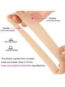1 Stück Hautfarbenes tragbares rutschfestes Silikon Haarband Perückenkappe, Rückkehr zur Schule, Reise-Urlaubsartikel, Haarzubehör für Frauen, Haarkräusler, Lockenbürste, Lockenwickler, Produkte für lockiges Haar, Lockenstab, Lockenwickler für Haarkräuselung, Werkzeuge für lockiges Haar, Haarwickler, Haarwickler, Lockiges Haar, Hitzefrei Locken, Hitzefrei Locken, Haarkräusler, Friseur, Haarkräusler, Friseurzubehör, Lockenwickler, Produkte für lockiges Haar, Lockenstab, Lockenwickler für Friseurausrüstung, Zubehör, Haarkräuselung, Werkzeuge für lockiges Haar, Haarwickler, Weihnachten, Hitzefrei Wellen, Reiseessentials, Reiseessential, Frisur, Friseurhandwerk