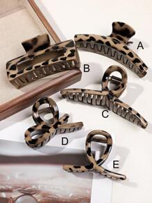 1pc Glossy Brown Leopard Print Elegant Minimalist Large Bowknot Hair Claw For Everyday & Tea Party Wear Claw Clips Hair Clips Hair Jaw Clip Hair Clamps Hair Clutch Hair Catcher Clip Fall Winter Hair Accessories For Women Bows For Vacation Outfits Woman Summer Outfits - Multicolor - View 11