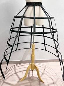 女款白色洛丽塔lolita五圈分体鸟笼95cm黑色鱼骨5圈镂空透气夸张派对演出丝带衬裙