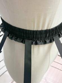 女款白色洛丽塔lolita五圈分体鸟笼95cm黑色鱼骨5圈镂空透气夸张派对演出丝带衬裙