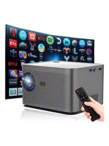 Full HD Projector With 1080p And 4K Compatible Resolution, Clear HD Images And Bluetooth 5.0 - Xám - Xem 2