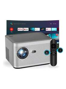Full HD Projector With 1080p And 4K Compatible Resolution, Clear HD Images And Bluetooth 5.0 - Xám - Xem 11