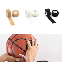 5PCS Self-Adhesive Elastic Bandage, Cute Cartoon/Solid Color Finger Bandages For Students - Anti-Wear Hand Tape For Writing/For Fixing Fingers, Toes, Nude Sport Tape, Self-Adhesive Finger Cover (Color Random) Gym Accessories Sales Sports Tape