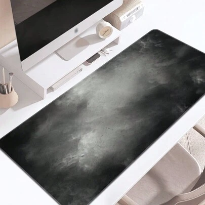 1 件艺术渐变灰烟鼠标垫游戏鼠标垫多尺寸键盘桌垫橡胶高抓地力办公室鼠标垫办公桌配件键盘桌垫适用于学校办公室家庭礼物送给朋友家人
