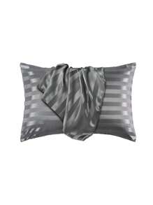 2 Vỏ Gối Lụa Satin, Vải Mịn Có Bao Thư - màu đen - Xem 7
