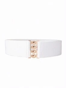 2pcs Solid Color Elastic Buckle Waist Belts, Wide Design For Women Summer, School Fall, Autumn, Halloween - Multicolor - View 15