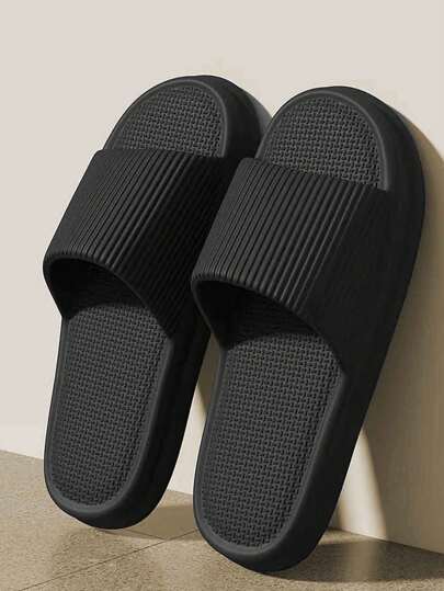 New Fashionable Minimalist Men's House Slippers For Autumn/Winter/Summer, Daily Casual Versatile, Thick Sole Breathable, Soft & Comfortable, House Slippers [Suggest Ordering One Size Up For More Comfort]