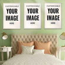 3 件套可定制帆布艺术印刷品 - 个性化照片、卡通、电影、宠物、婚礼、风景和周年纪念墙面装饰海报、无框家居装饰、情人节装饰时尚、毕业典礼、婚礼、父亲节、乔迁、学校、家庭、办公室、定制、个性化、独特、适合他、周年纪念、情人节、母亲节、婚礼、乔迁的理想礼物 - 彩色 - 查看 10