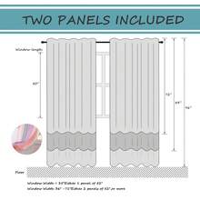 Yancorp Sheer Curtain 2 Panels Semi Bedroom Curtains Linen Ombre Curtains Rod Pocket Drapes Girls Living Room Mermaid Bedroom Nursery Kids Window Decor(Green Pink Purple)