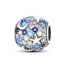 1pc Elegant Mysterious Starry Sky & Moon Love Lucky 777 Pendant, Suitable For Handmade Bracelets, Necklaces, Beads, DIY Jewelry Making, Birthday Anniversary Jewelry Gift For Women, Girls, Lovers - Silver - View 21