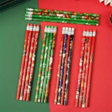 48 chiếc/24 chiếc/12 chiếc Bút chì gỗ Giáng sinh, Bút chì gỗ Giáng sinh có tẩy, Người tuyết, Ông già Noel, Cây thông Noel, Thiết kế bông tuyết, Bút chì văn phòng phẩm Giáng sinh cho văn phòng, trường học, lớp học, Giáng sinh, Giáng sinh cho trẻ em, Bút chì Giáng sinh, Giáng sinh, Đồ chơi Giáng sinh, Đồ chơi trẻ em, Giáng sinh, Đồ chơi trẻ em, Văn phòng phẩm, Bút chì Giáng sinh, Bút chì, Giáng sinh - Nhiều màu - Xem 11