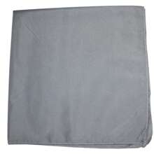 Mechaly Polyester Bandana - Paisley And Solid Colors - Pack Of 4 - Plain Grey - View 2