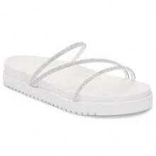 Sandal 3 Straps Shiny Rhinestone Women's Flip Flops Fashion Bloggers. - trắng - Xem 3